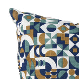 Geometric Cotton 16" x 16" Filled Cushion (Multicolor)