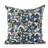 Geometric Cotton 16" x 16" Filled Cushion (Multicolor)