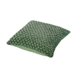 V Knot Pattern Cotton Velvet 16" x 16" Filled Cushion (Green)