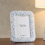 Floral Table Photo Frame (Blue, 5 x 7 Inch)