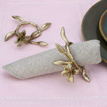 Decorative Metal Napkin Rings Set of 2 (Gold)