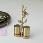 Decorative Salt and Pepper Container Set (Gold)