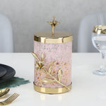 Lily Twigs Cannister  - Large (Pink & Gold)