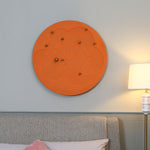 Fluted Round Wall Decor (Orange)