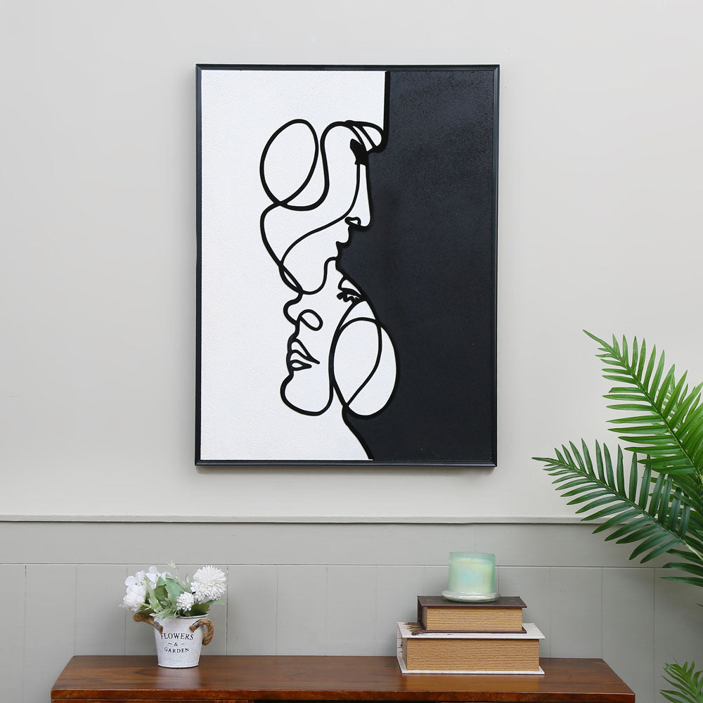 Man and Lady Wall Decor (Black & White)