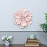 Two Layer Flower Iron Wall Decor (Pink)