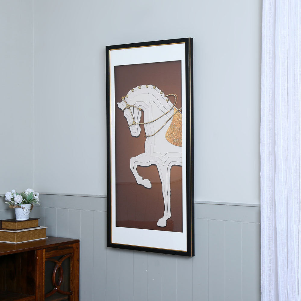 Horse On One Leg Wall Decor (Brown)