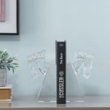 Horse Head Crystal Bookends Set of 2 (Transparent)