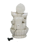 Decorative Ganesha On Lotus Polyresin Water Fountain (Sand)