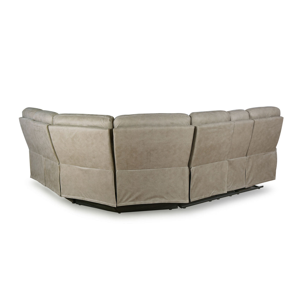 Braxton Corner Manual Recliner Sofa with Console (Beige)