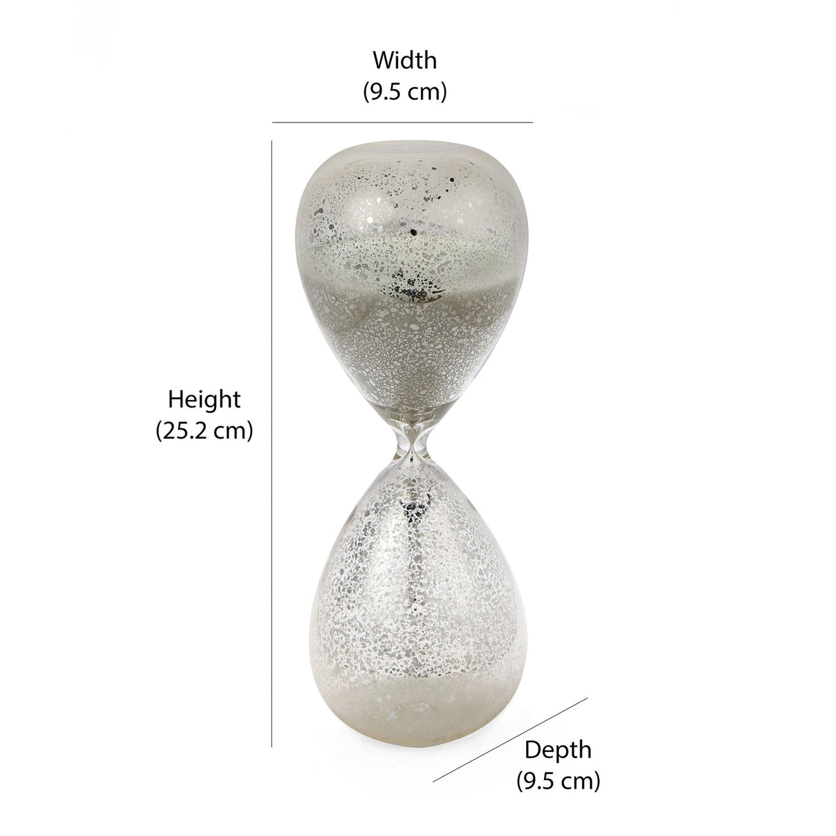 Decorative Sand Hour Glass Showpiece (White)