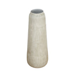 Decorative Checkered Iron Floor Vase (Cream)