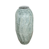 Decorative Wavy Iron Floor Vase (Blue)