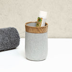 Wooden Finish Polyresin Tumbler (250 ml, Grey)