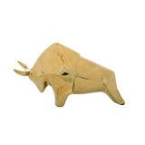 Defensive Bull Ceramic Decorative Showpiece (Gold)