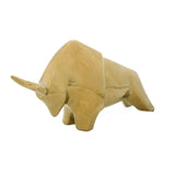 Defensive Bull Ceramic Decorative Showpiece (Gold)