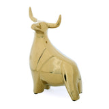 Posing Bull Ceramic Decorative Showpiece (Gold)