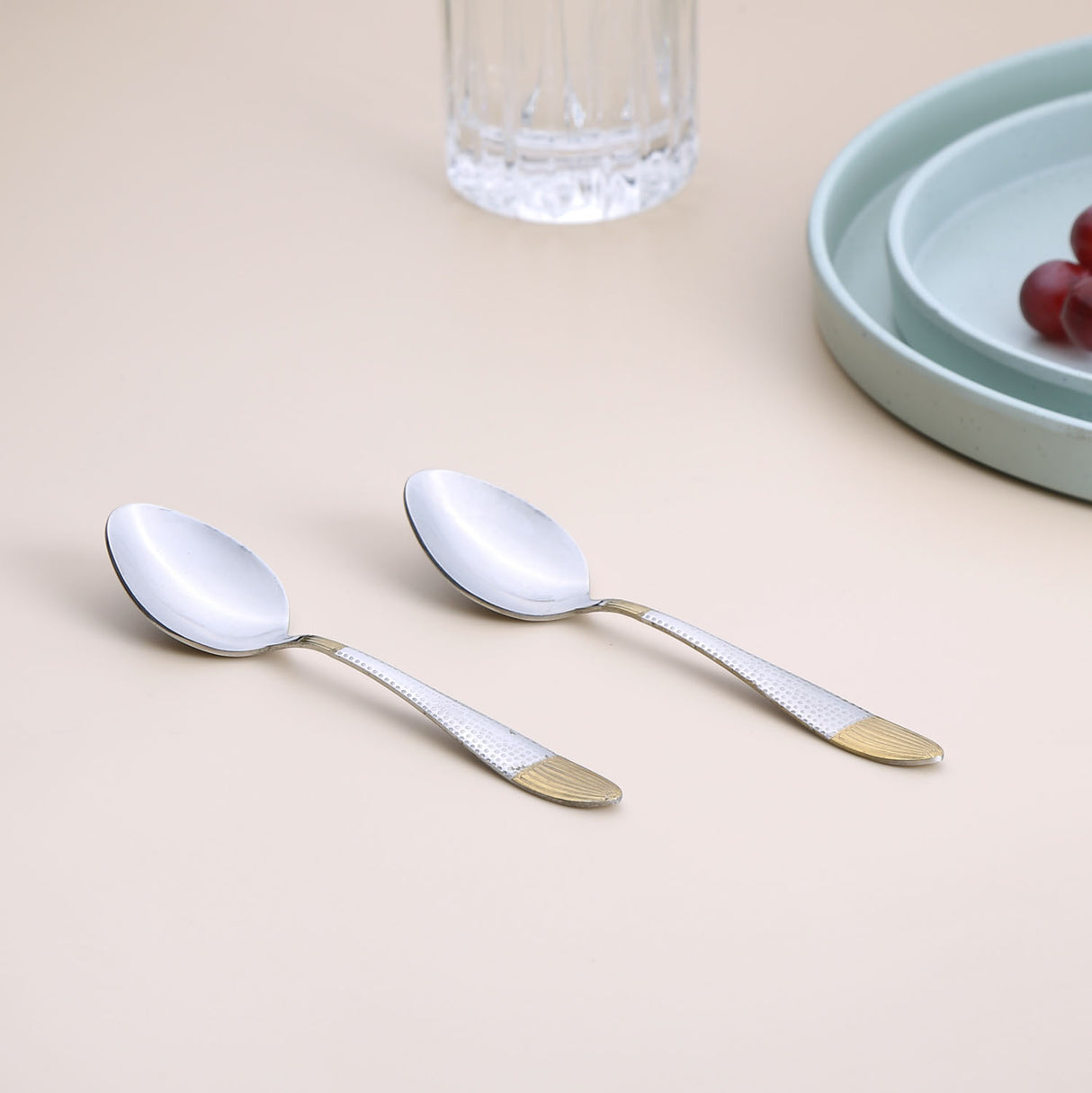 Arias by Lara Dutta Goldfin Stainless Steel Baby Spoon Set of 6