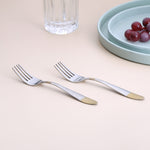 Arias by Lara Dutta Goldfin Stainless Steel Dinner Fork Set of 6