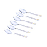 Arias by Lara Dutta Honey Comb Stainless Steel Dinner Spoon Set of 6