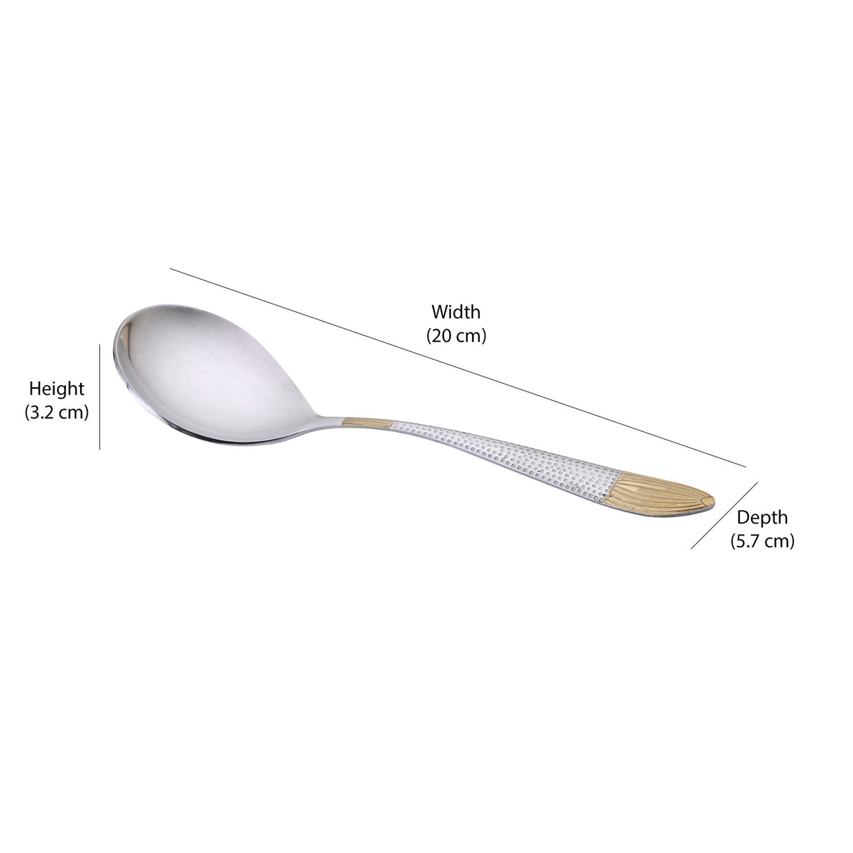 Arias by Lara Dutta Goldfin Stainless Steel Serving Spoon Set of 2