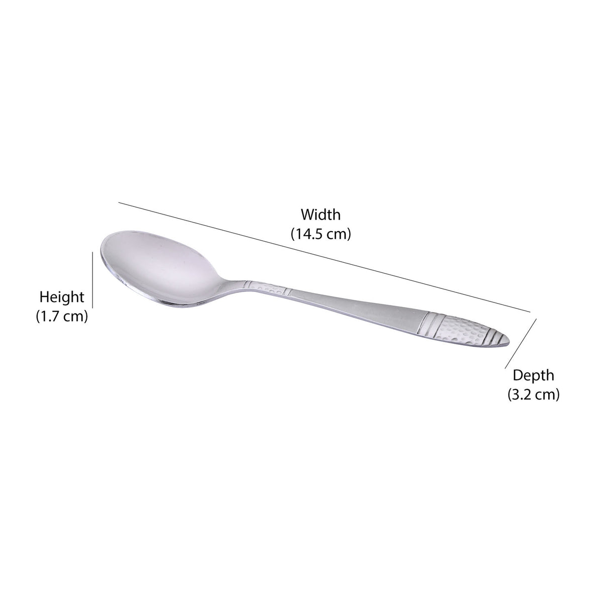 Arias by Lara Dutta Lunar Stainless Steel Tea Spoon Set of 6