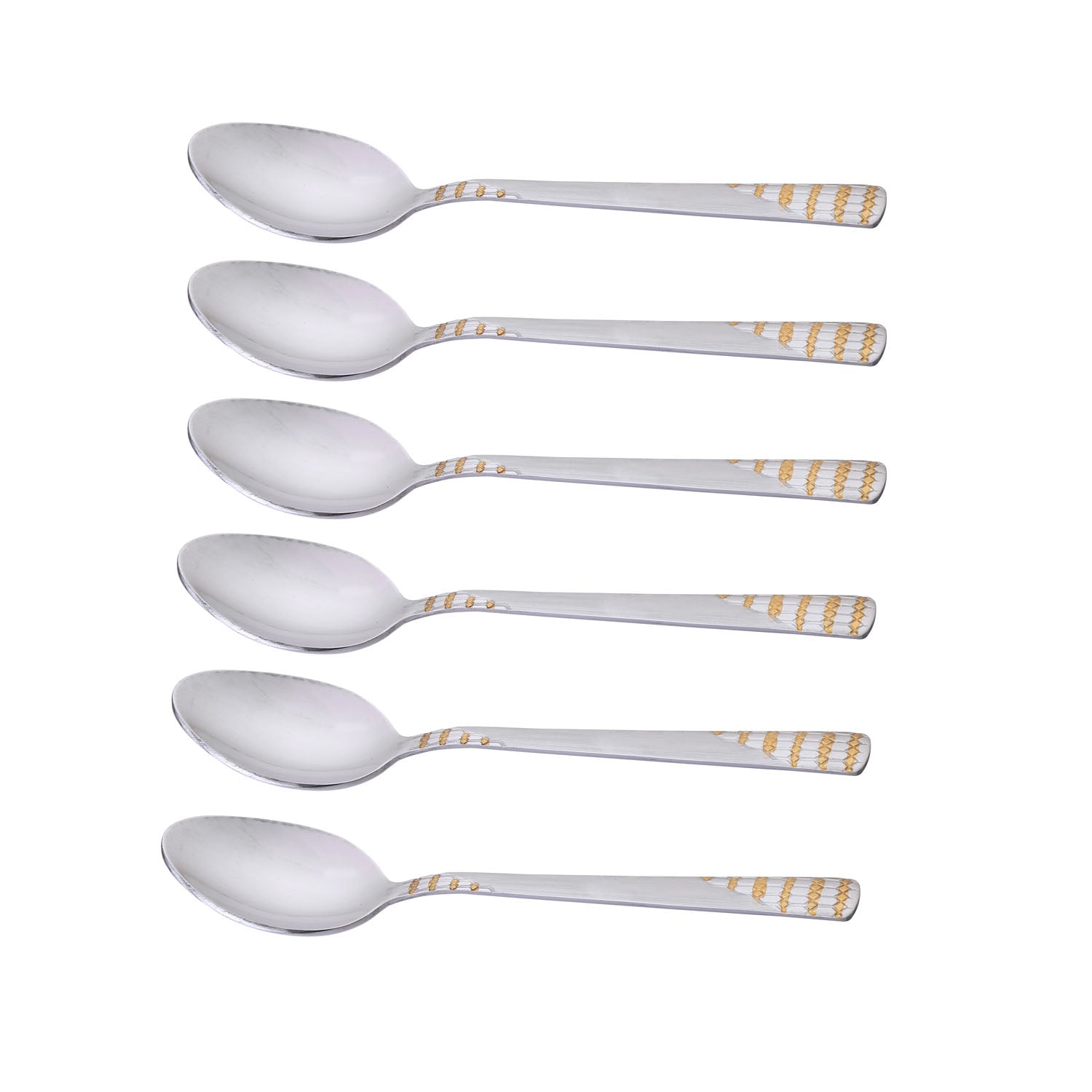 Arias by Lara Dutta Honey Comb Stainless Steel Baby Spoon Set of 6