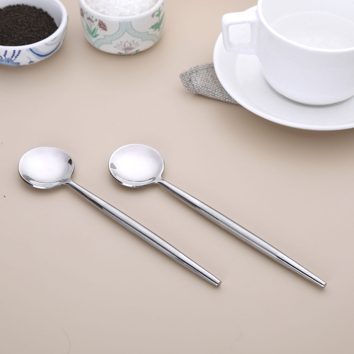 Arias by Lara Dutta Canary Stainless Steel Tea Spoon Set of 6