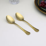 Nilkamal Arias by Lara Dutta Safari Gold Stainless Steel Dinner Spoon Set of 6