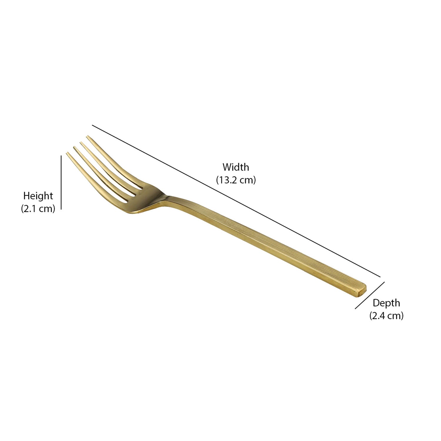 Arias by Lara Dutta Gold Rush Stainless Steel Dinner Fork Set of 6