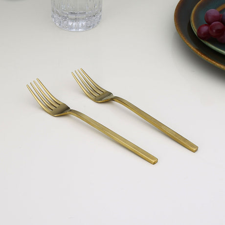 Nilkamal Arias by Lara Dutta Gold Rush Stainless Steel Dinner Fork Set of 6