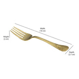 Arias by Lara Dutta Safari Gold Stainless Steel Dinner Fork Set of 6