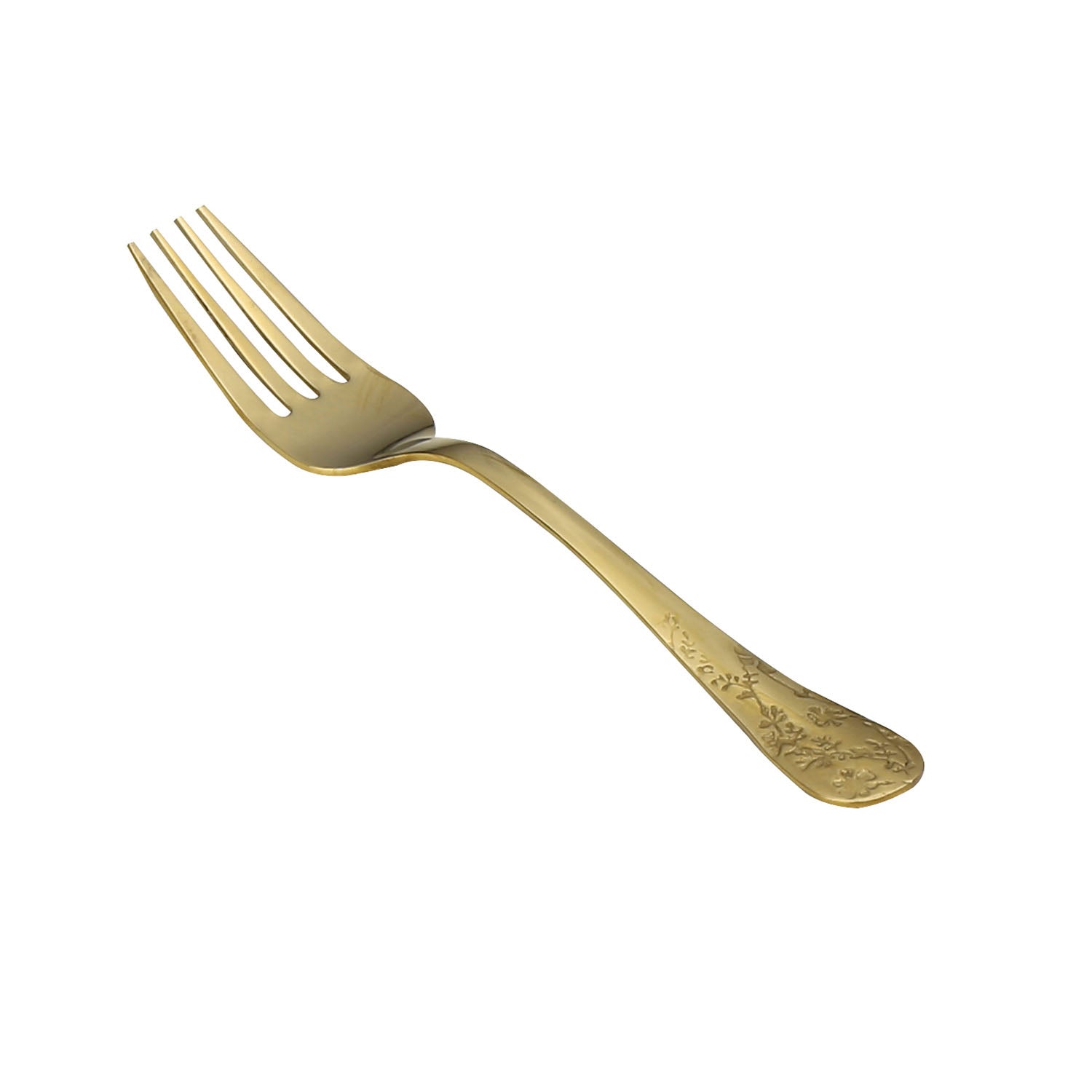 Arias by Lara Dutta Safari Gold Stainless Steel Dinner Fork Set of 6