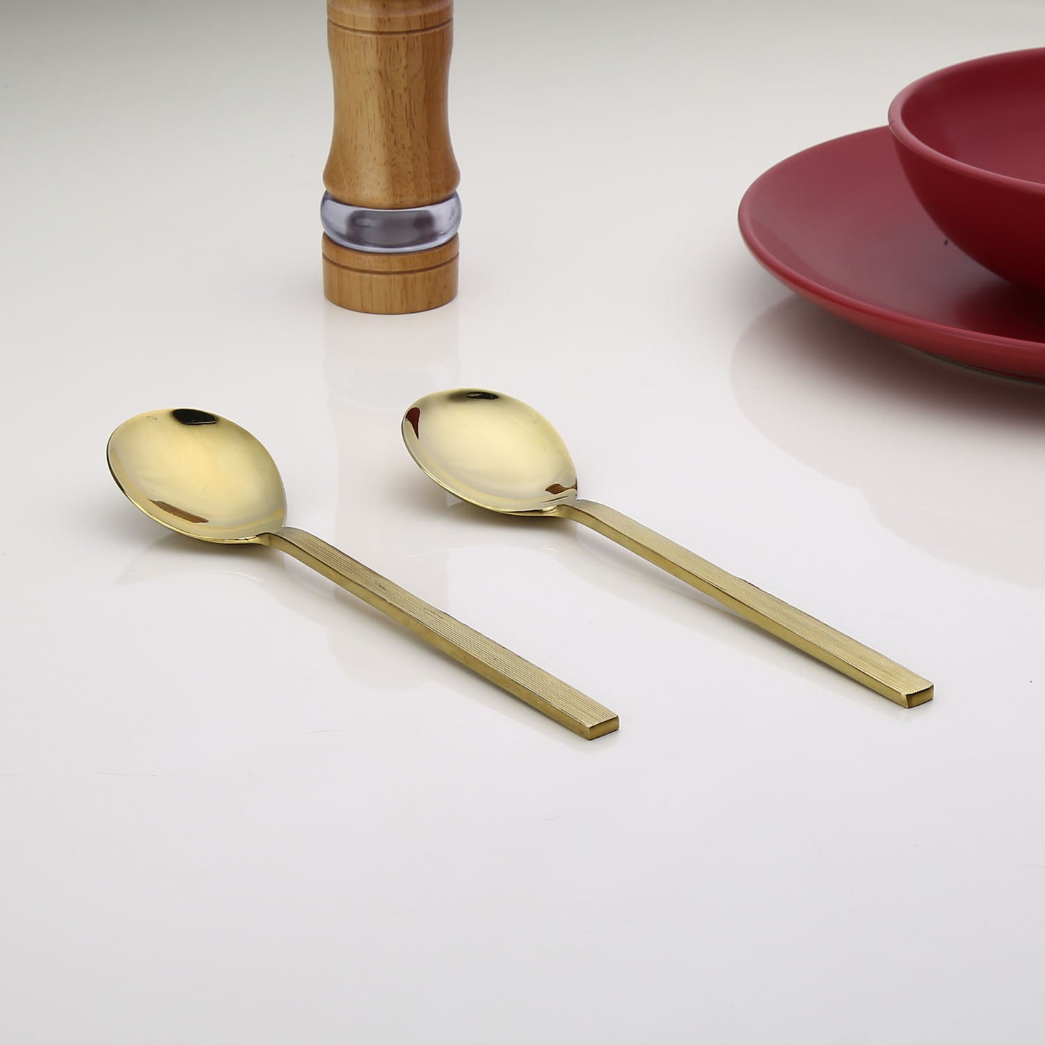 Arias by Lara Dutta Gold Rush Stainless Steel Serving Spoon Set of 2