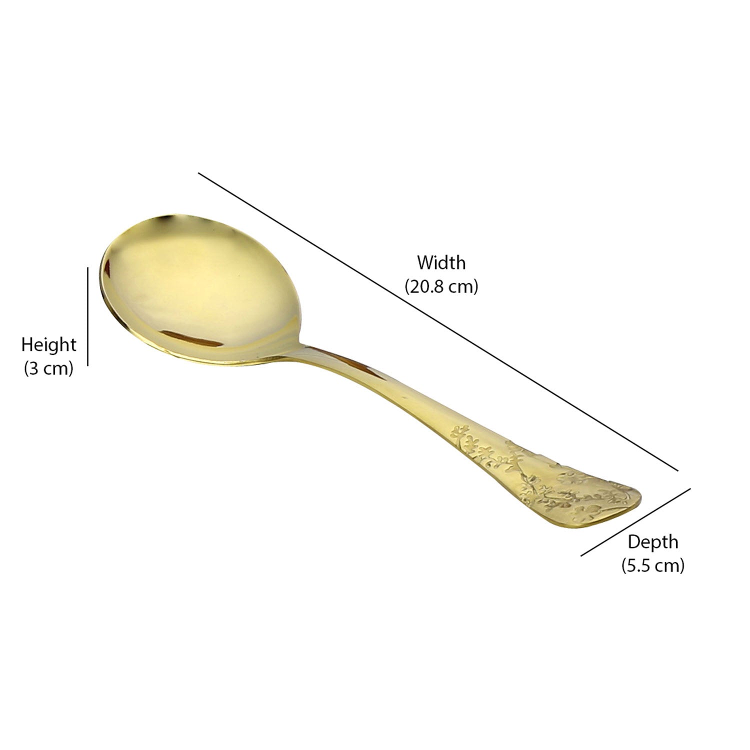 Arias by Lara Dutta Safari Gold Stainless Steel Serving Spoon Set of 2