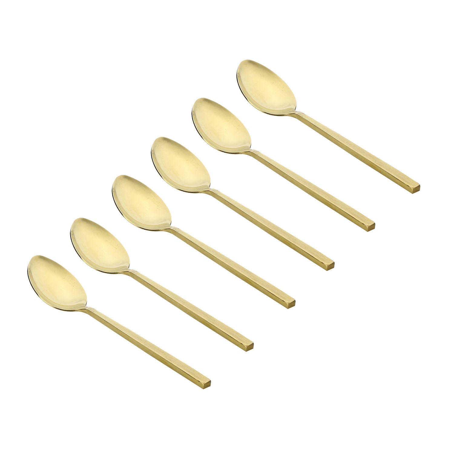 Arias by Lara Dutta Gold Rush Stainless Steel Baby Spoon Set of 6