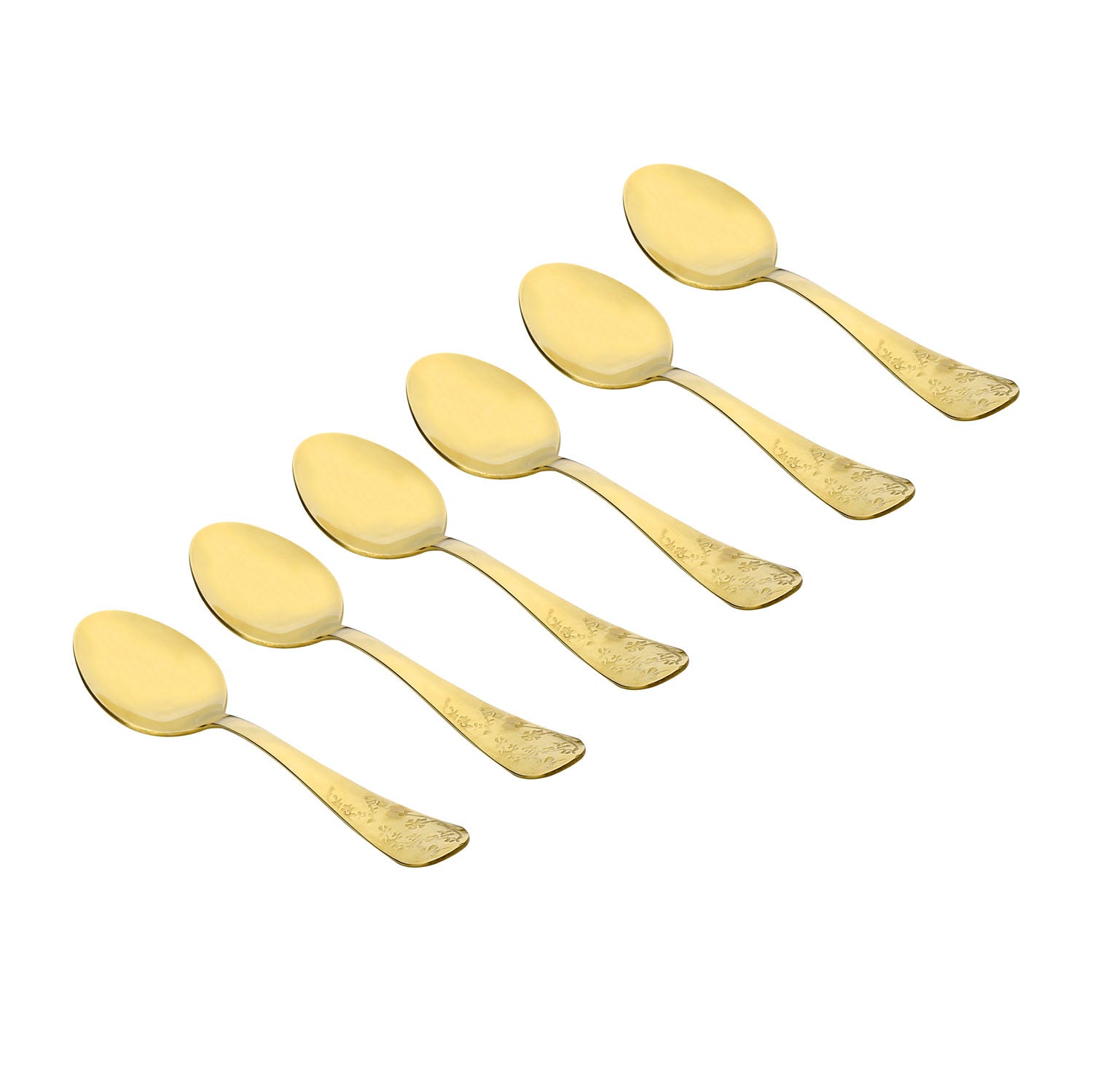 Arias by Lara Dutta Safari Gold Stainless Steel Baby Spoon Set of 6