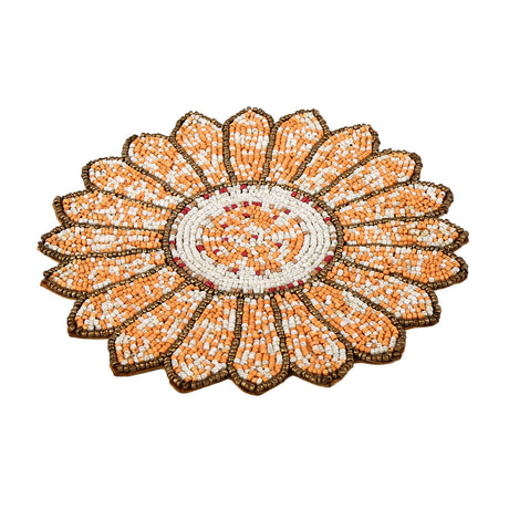 Decorative Floral Beaded Trivet (Multicolor)