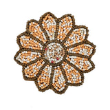 Floral Beaded Coasters Set of 4 (Multicolor)