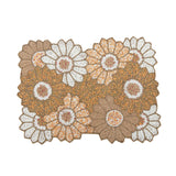 Floral Beaded Rectangular Placemat (Multicolor)