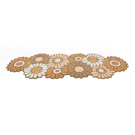 Decorative Floral Beaded Table Runner (Multicolor)