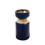 Decorative Hourglass Ceramic Vase (Blue & Gold)