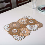 Floral Beaded Rectangular Placemat (Multicolor)