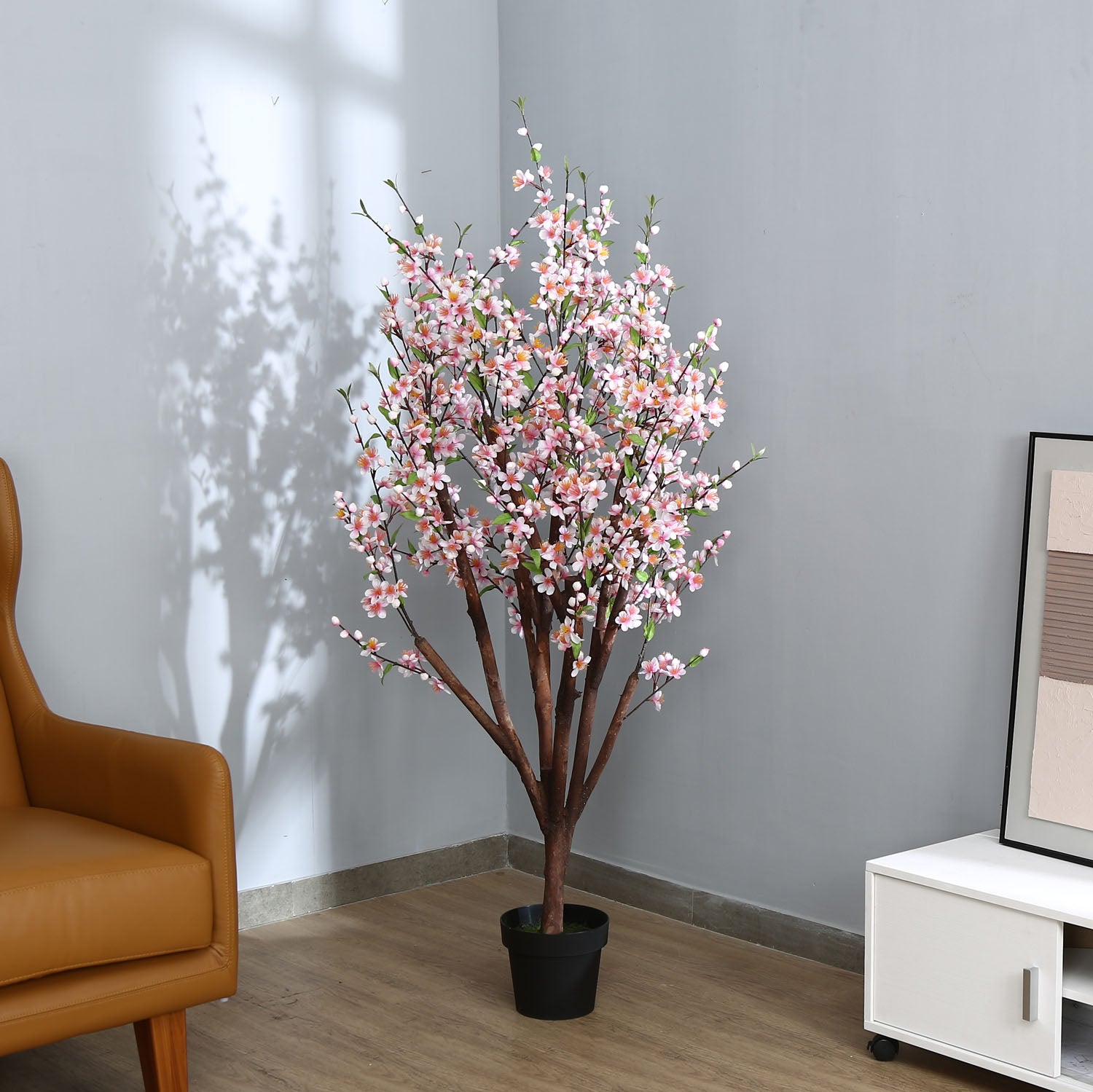 Peach Blossom Artificial Tree with Pot (Pink)