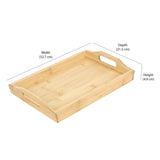 Rectangular Bamboo Tray (32.7 x 21.5 cm, Light Brown)