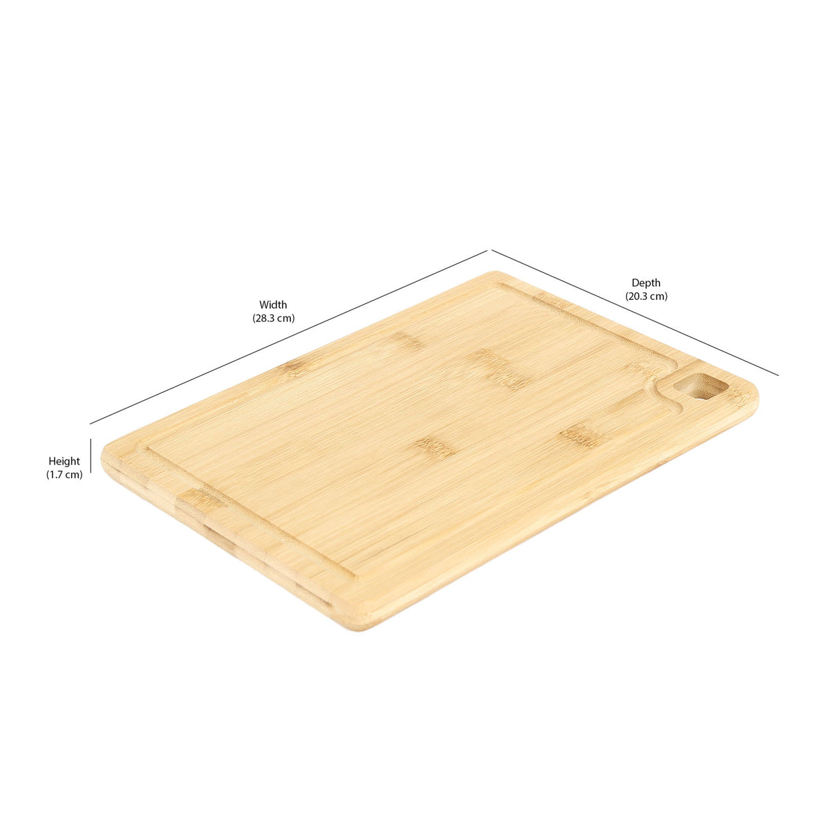 Bamboo Chopping Board (28 x 20 cm, Light Brown)