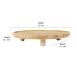 Round Bamboo Platter (Light Brown)