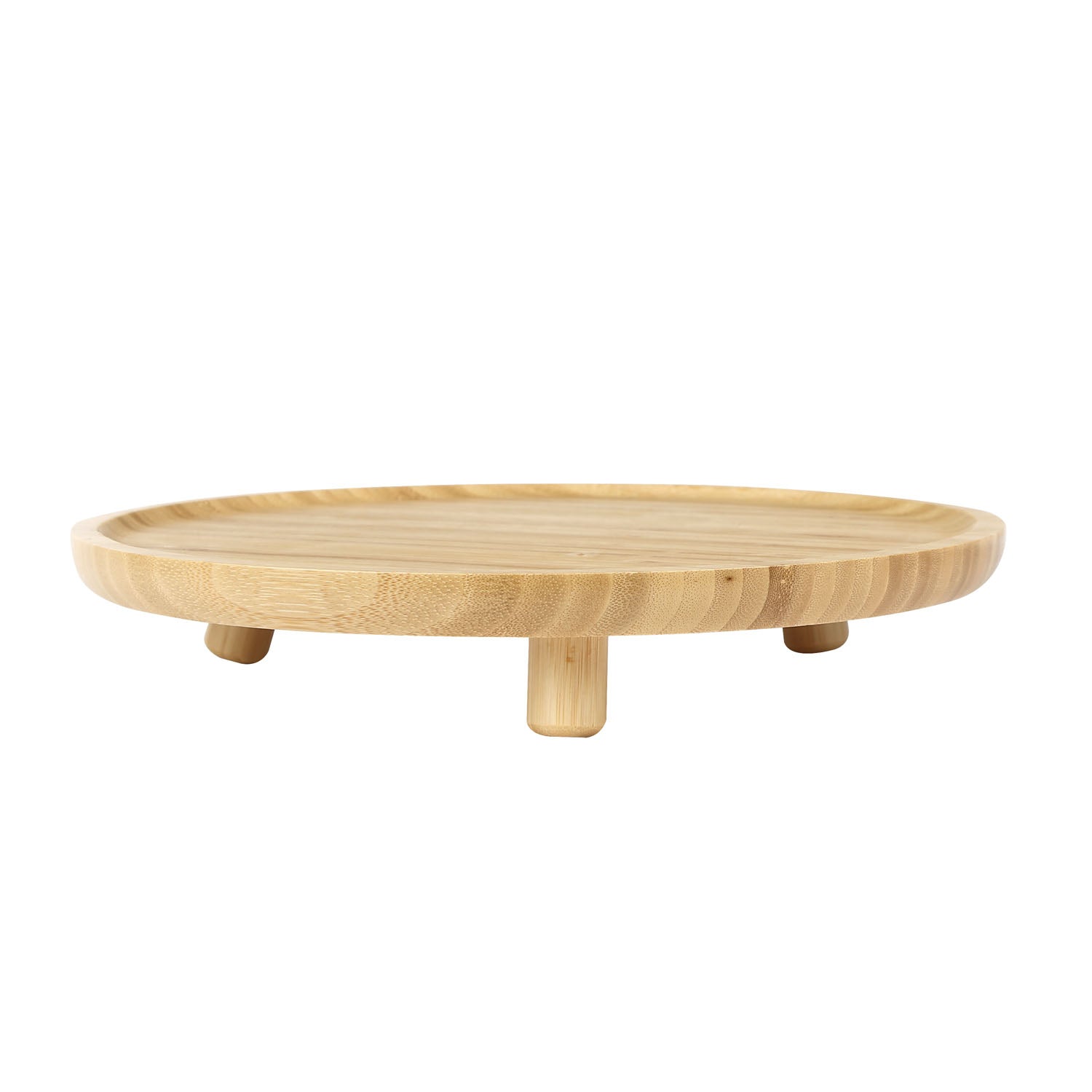 Round Bamboo Platter (Light Brown)