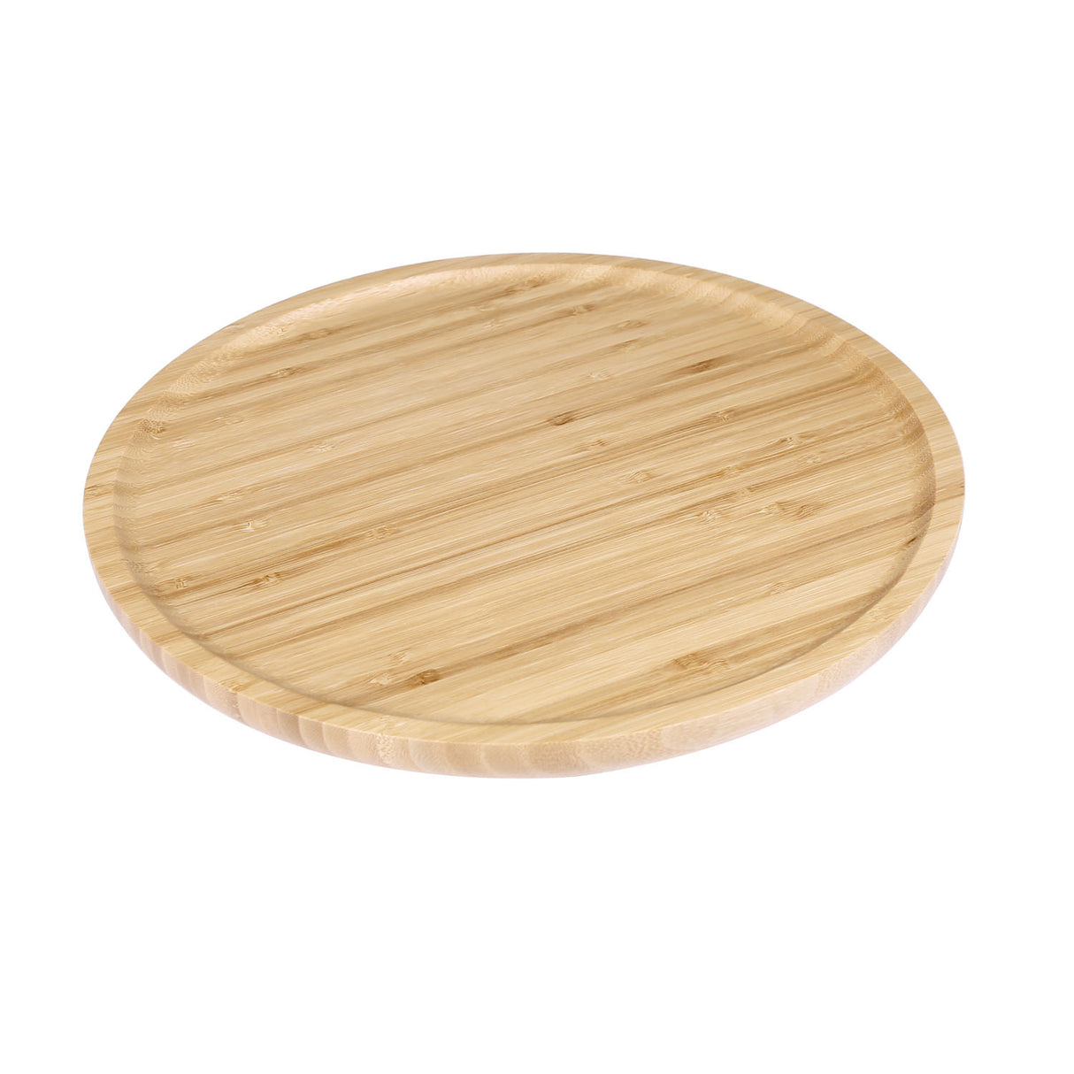 Round Bamboo Platter (Light Brown)