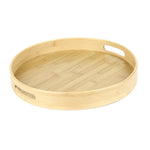 Round Bamboo Tray (35 x 5 cm, Light Brown)